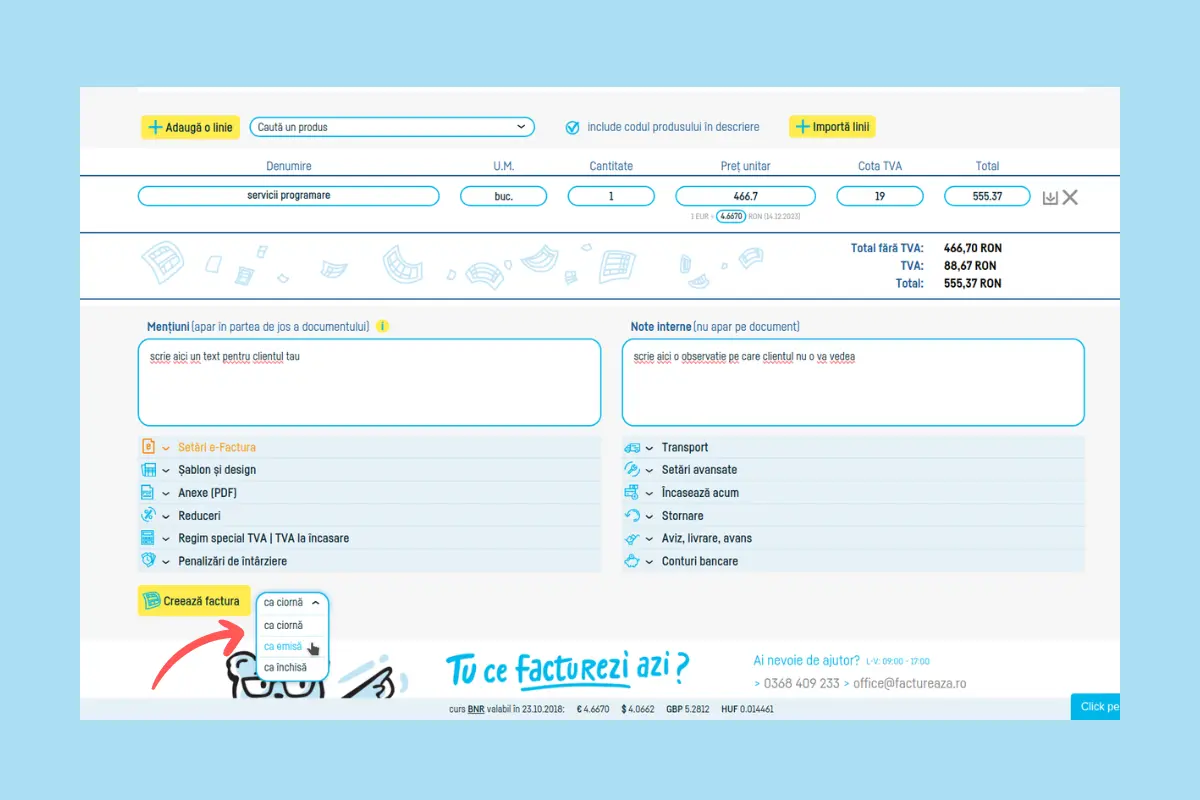Bine ai venit pe factureaza.ro! - pasul 38