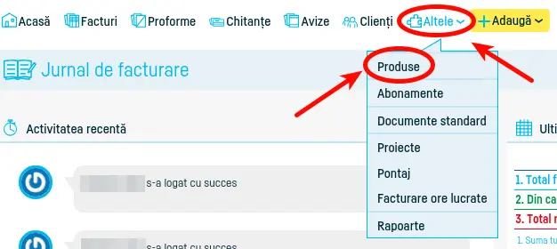 Cum import o listă de produse sau servicii? - pasul 1