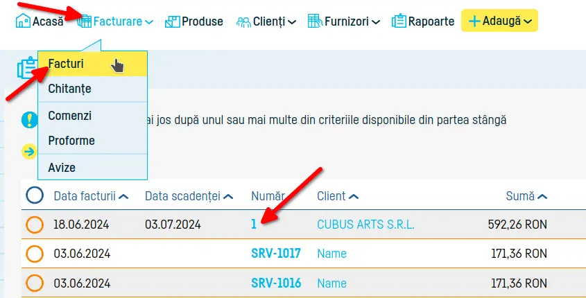 Cum adaug o factură? - pasul 13