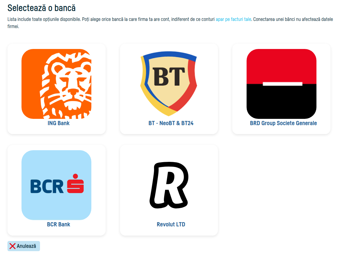Cum conectezi o bancă pentru asocierea tranzacțiilor - pasul 3