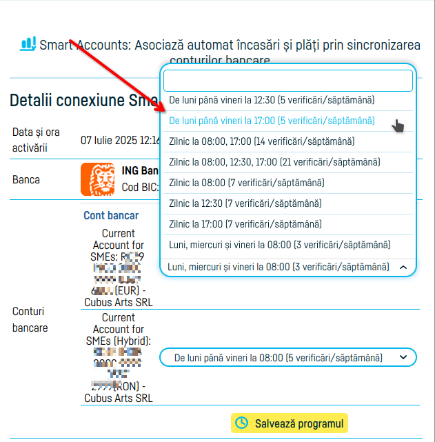 Cum conectezi o bancă pentru asocierea tranzacțiilor - pasul 7