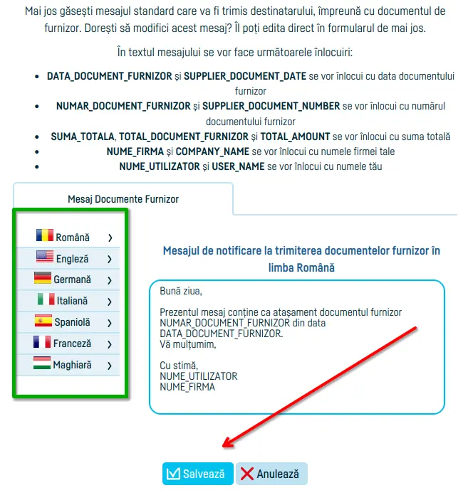 Cum trimiți facturile de furnizori pe email - pasul 10