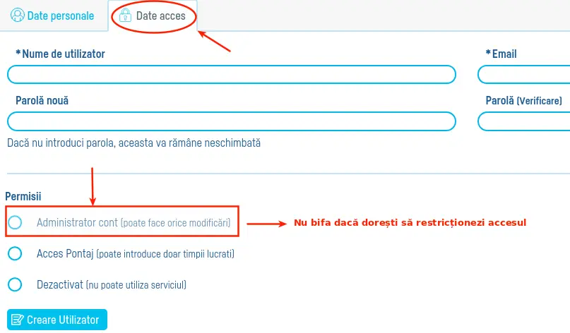 Cum adaug utilizatori noi? - pasul 6
