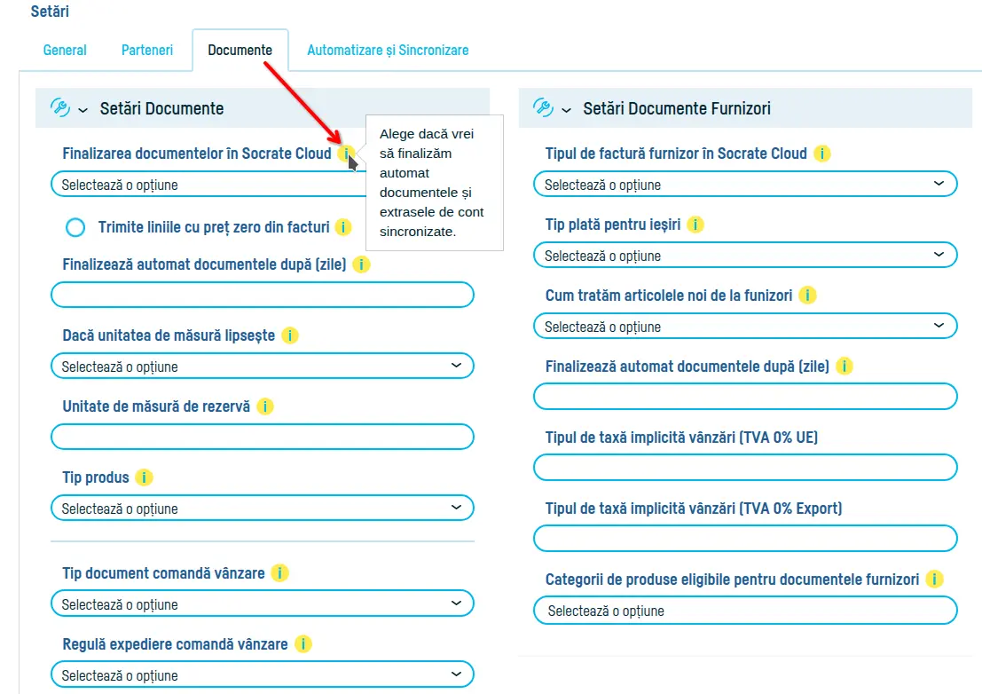 Cum activezi și configurezi integrarea cu Socrate ERP - pasul 4