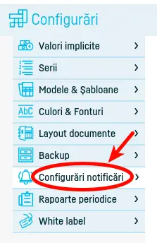 Notificări cu schimbări în datele clienţilor - pasul 2