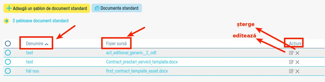 Cum definesc un model de document standard? - pasul 6