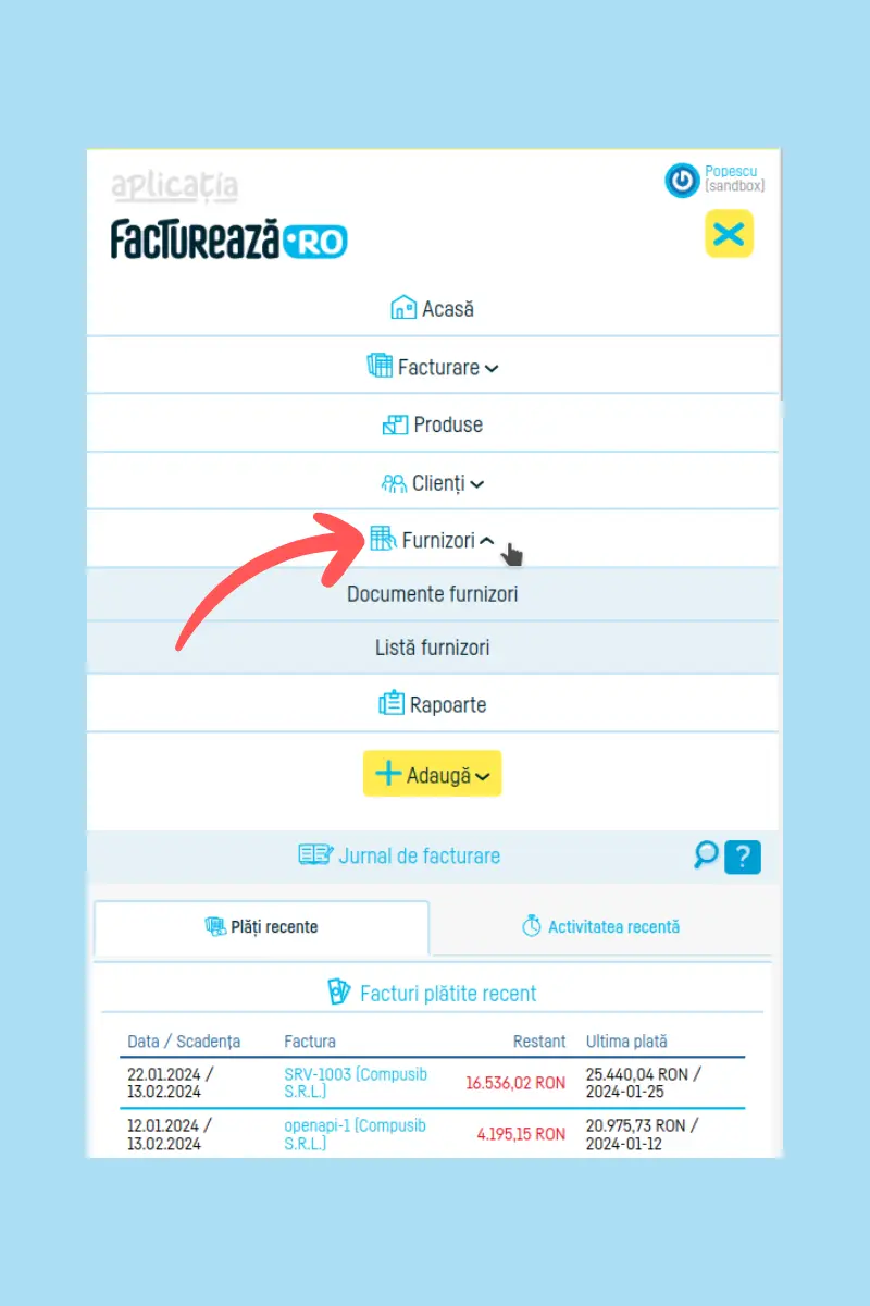 Cum gestionezi facturile primite de la furnizori - pasul 12