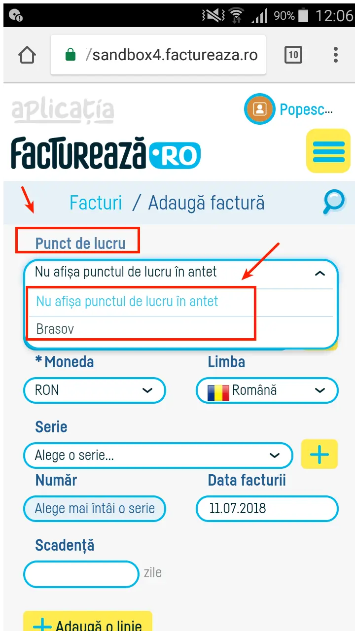 Cum adaug puncte de lucru? - pasul 5