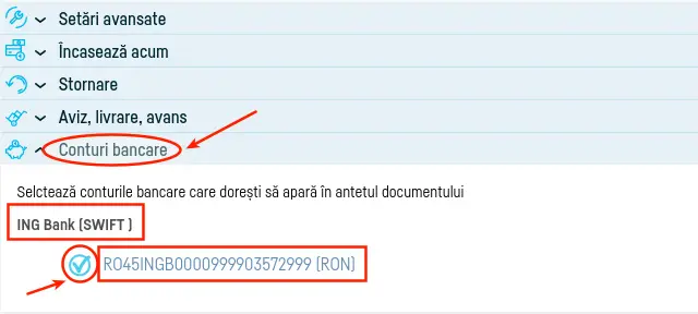 Cum adaug conturi bancare? - pasul 3