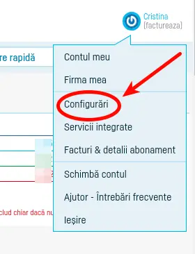 Setări avansate la trimiterea documentelor pe email - pasul 1