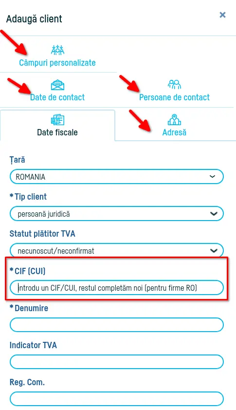 Cum adaug o factură? - pasul 5