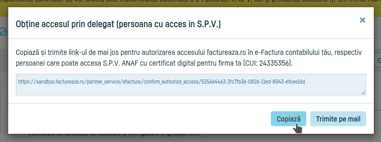 Cum activezi integrarea automată cu e-factura - pasul 5