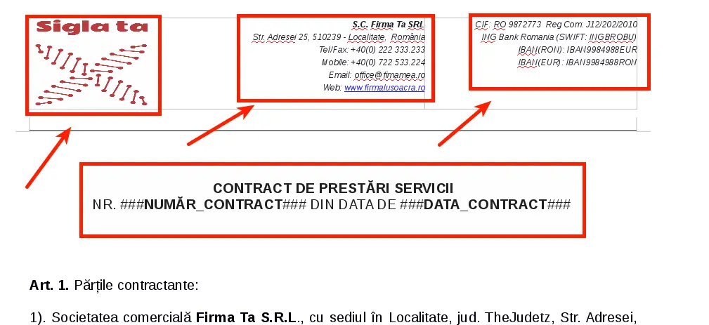 Cum funcționează documentele standard? - pasul 1