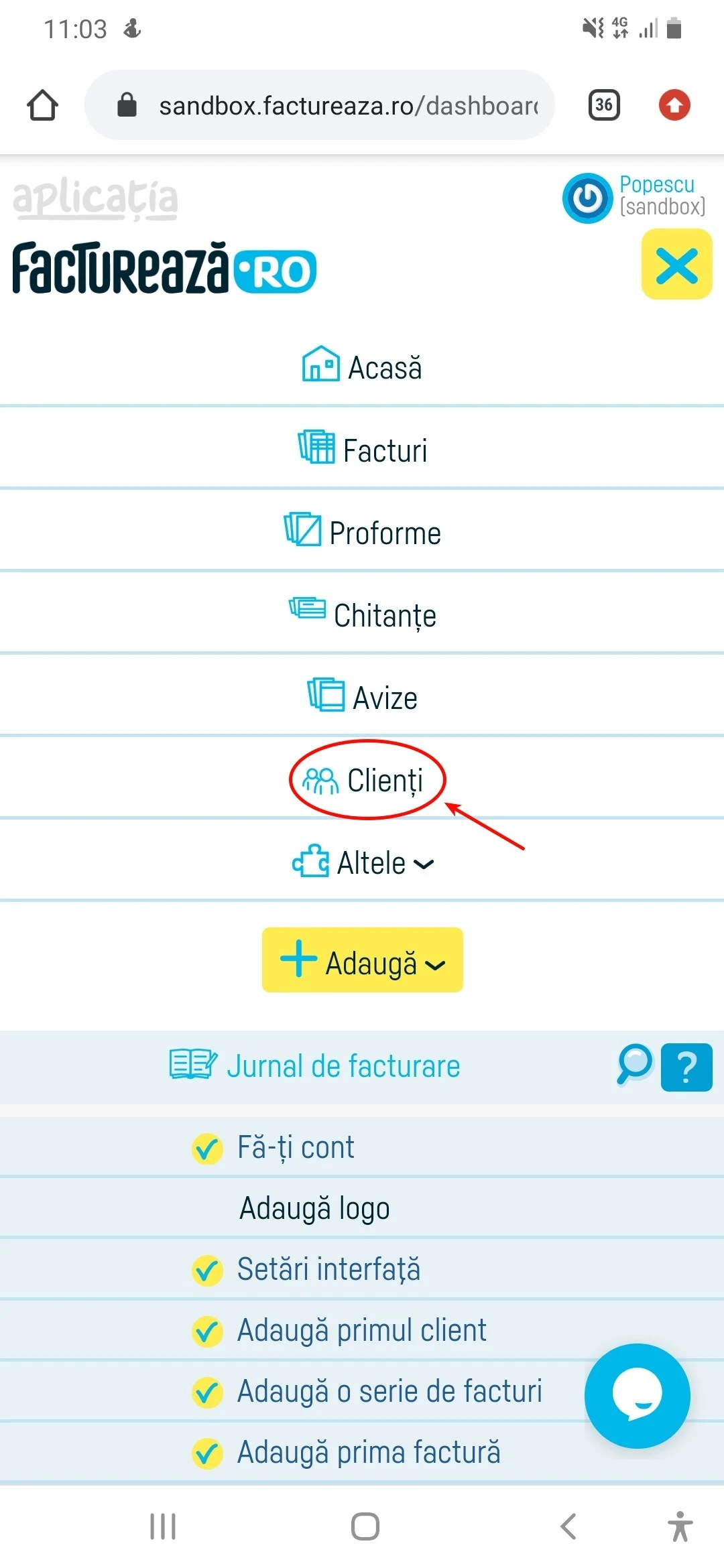 Cum export fișa clientului? - pasul 1