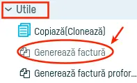 Cum generez o factură dintr-un aviz? - pasul 3