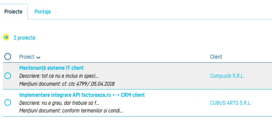 Cum te ajuta pagina de proiecte - pasul 2